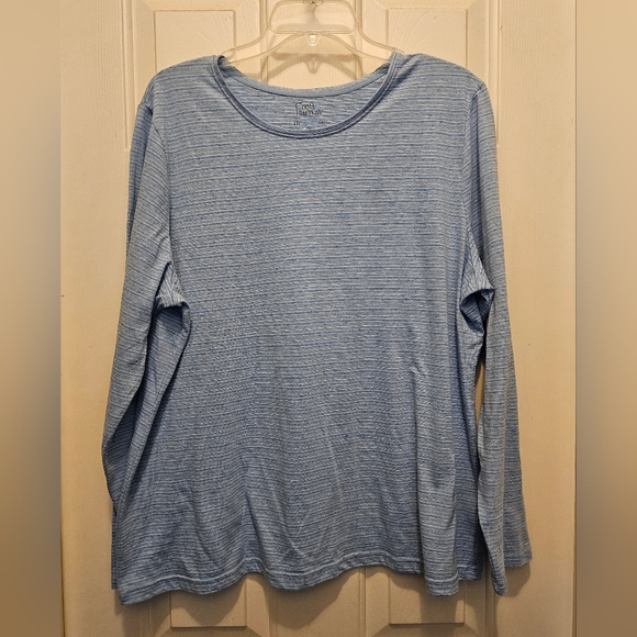 Croft & Barrow Long-sleeved Light Blue Top XXL - Picture 1 of 4